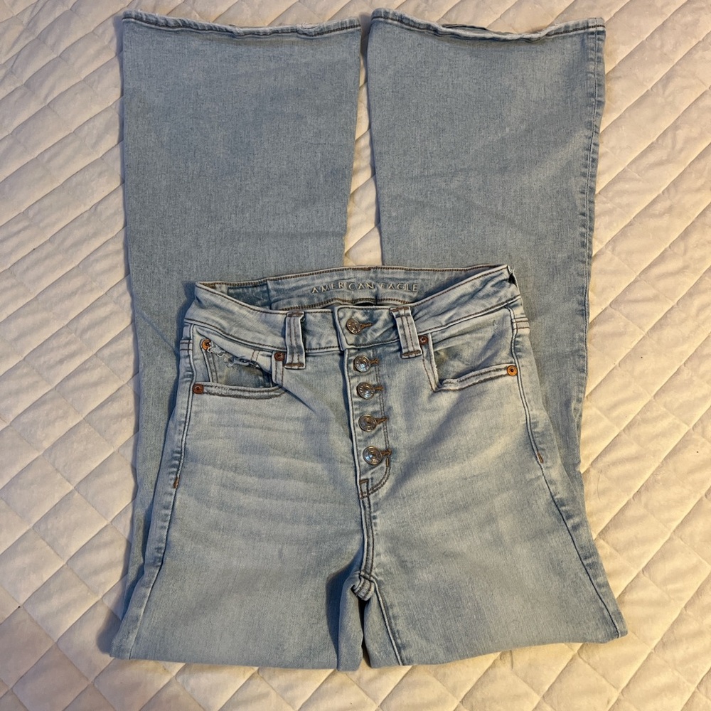 American Eagle Outfitters Light Blue Flare Jeans